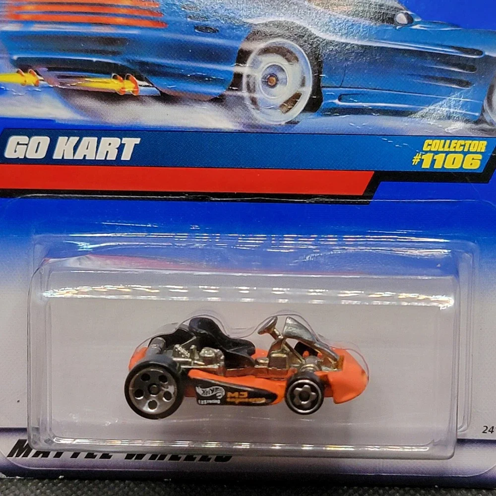 1999 Hot Wheels Collector No #1106 GO KART Orange w/Chrome 5Hole Spoke Wheels